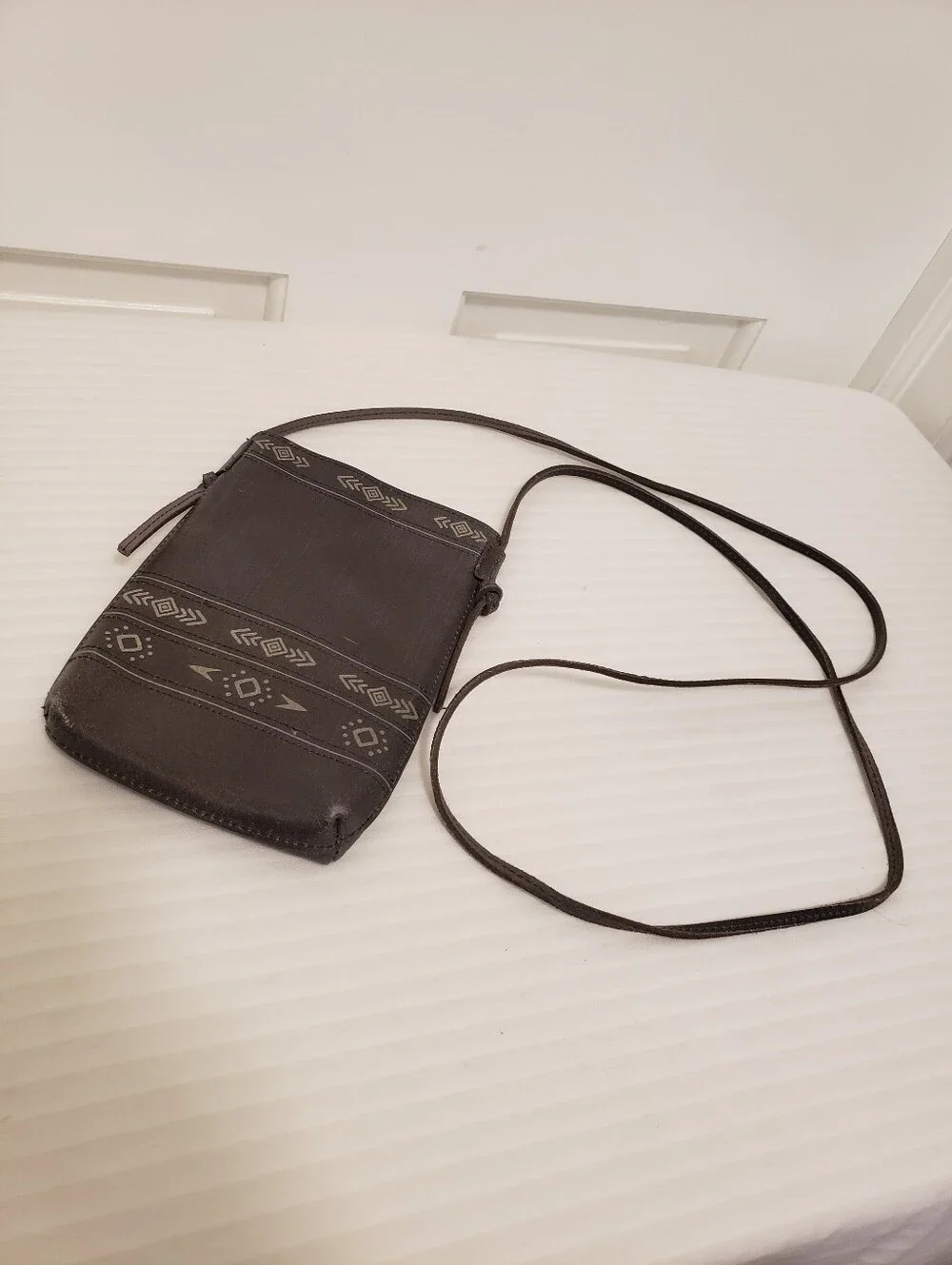 Most Wanted USA Leather Mini Crossbody, Aztec, Slim, Fun